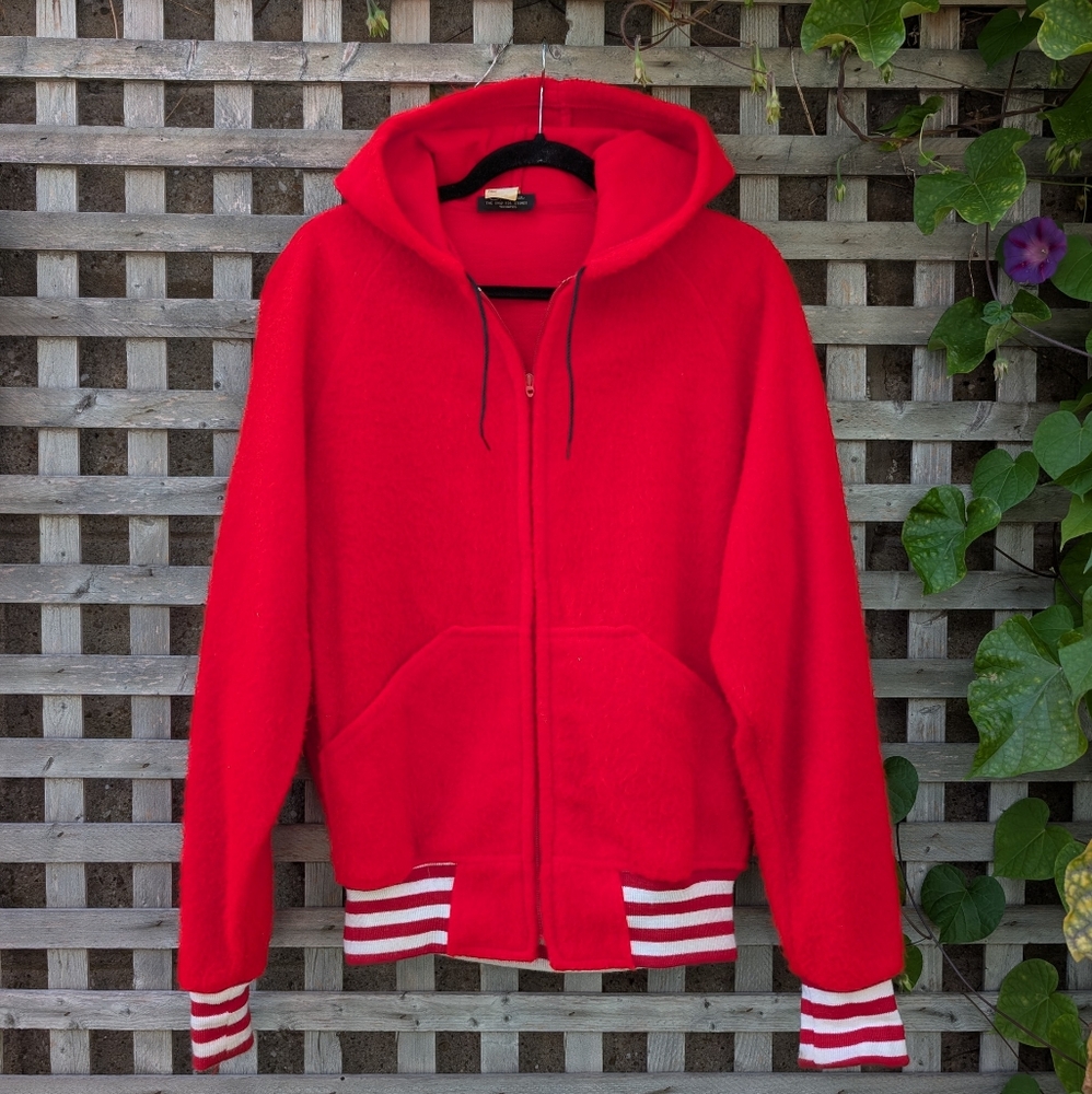 Vintage 70s/80s Fleece Hoodie Men's Medium Full Zip Sweatshirt Seder Sportswear